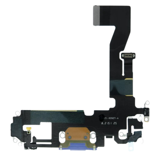 Шлейф iPhone 12/12 Pro з розємом зарядки Blue Original (знято з телефона)